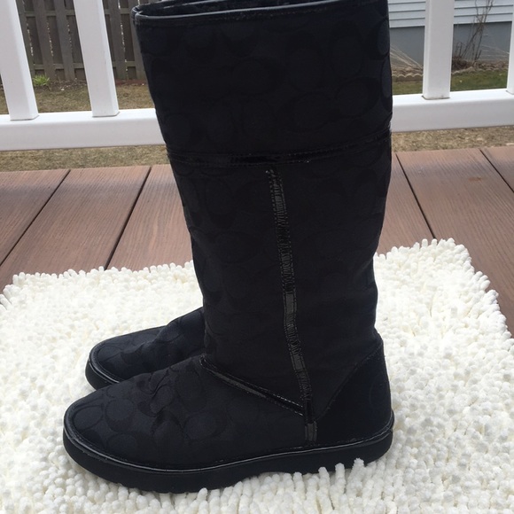 Coach Monogram Jacquard Boots - Picture 2 of 5